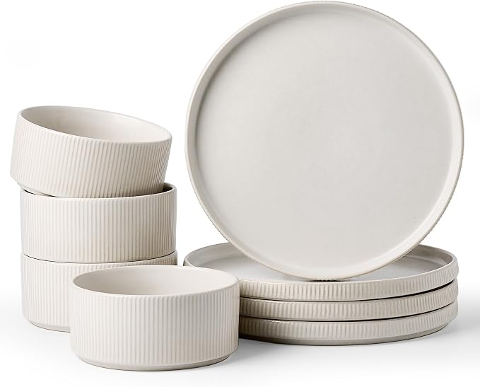 Famiware Star Stoneware Dinnerware Sets, 8-Piece Dishes by Famiware
