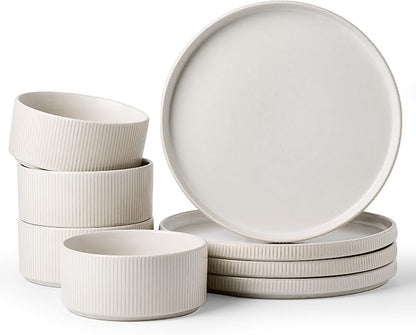Famiware Star Stoneware Dinnerware Sets, 8-Piece Dishes by Famiware