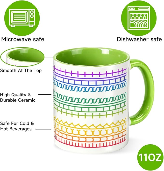Fuck This Shit Hidden Message Coffee Mug 11OZ Ceramic Green Cup | Funny Coffee - Image 3