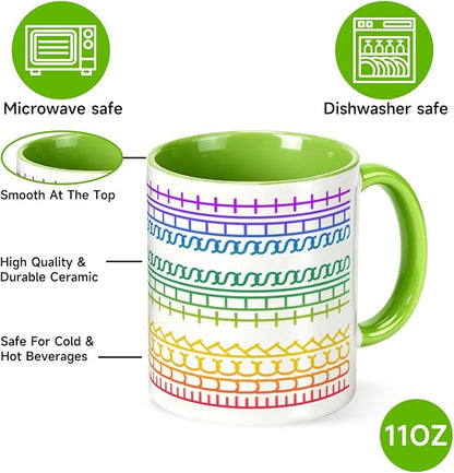 Fuck This Shit Hidden Message Coffee Mug 11OZ Ceramic Green Cup | Funny Coffee - Image 3