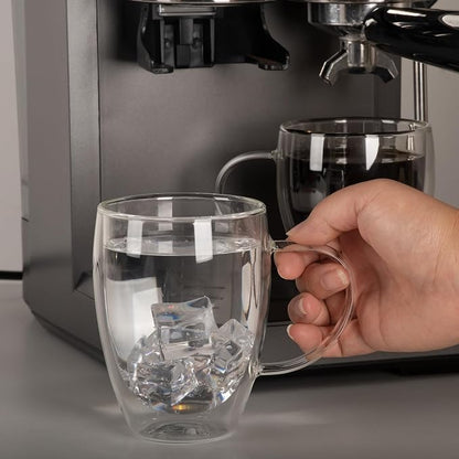 Espresso Cups Set Of 2, Double Walled Glass Coffee Mugs - Image 5