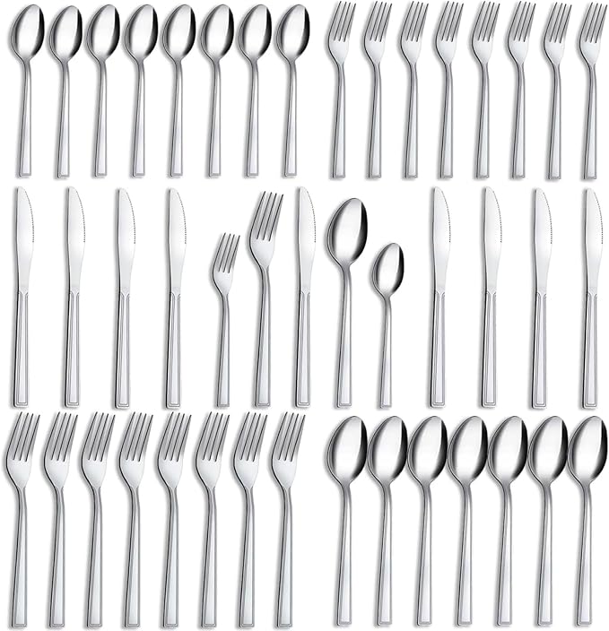 Hunnycook 40-Piece Silverware Set by Dedicatedtoenhancingyourdiningexperience