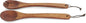 Woodard & Charles 14" Wood Salad Servers w/Leather Strap, Cherry Stain | by WoodardandCharles