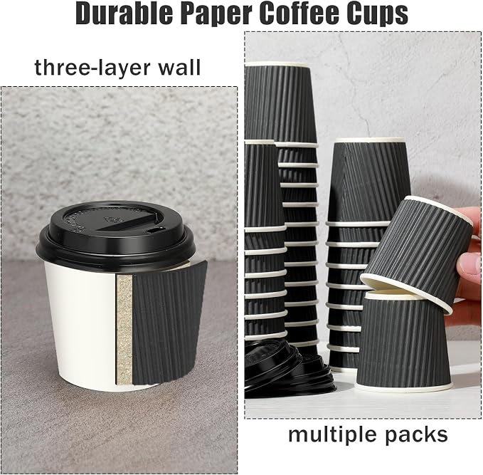 Uiifan 100 Set 4oz Disposable Espresso Cups - Image 3