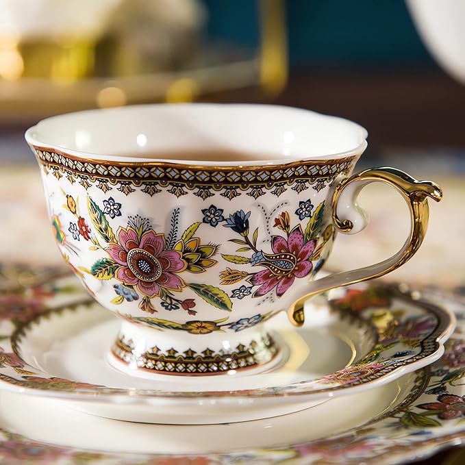 ACMLIFE Bone China Tea Cup and Saucer Set - Image 4