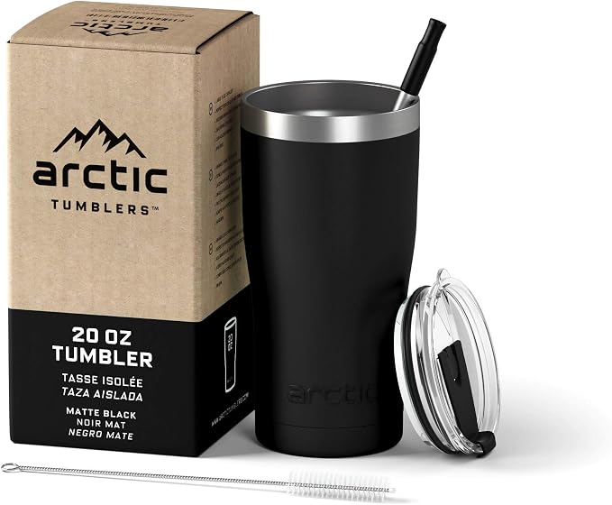 | 20 oz Matte Black Insulated Tumbler by ArcticTumblers