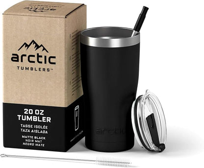 | 20 oz Matte Black Insulated Tumbler by ArcticTumblers