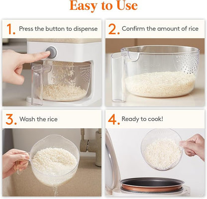 Lifewit Rice Dispenser 25 Lbs, Airtight Storage - Image 8