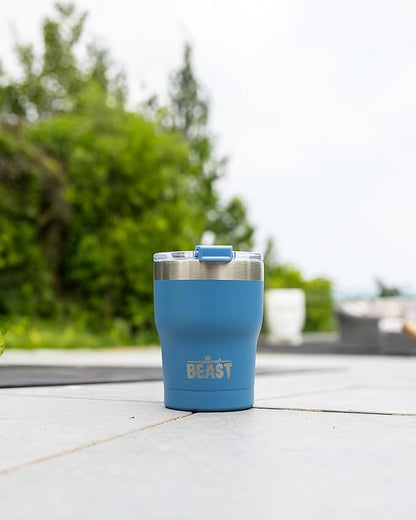 Beast 10 oz Tumbler Stainless Steel Vacuum Insulated Coffee Ice Cup Double Wall Travel Flask (Stormy Sky)