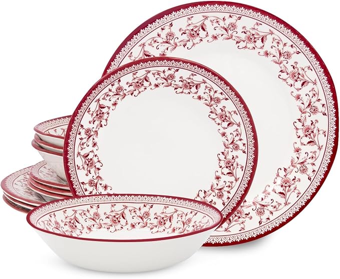 12-Piece Porcelain Dinnerware Set by TudorEngland