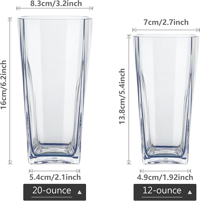 Top-spring 12+20 Oz Reusable Plastic Water Tumbler 12pcs Clear BPA Free | - Image 4