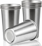 8 Pack 24oz Stainless Steel Pint Cup,Healthy Unbreakable and Stackable,Metal Drinking Glasses