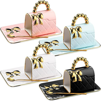 Sliner Set of 4 Handbag Coffee Mug Purse Tea Cup Set, Ceramic 10 Oz/ 310 ml by Sliner