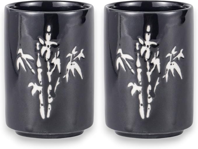 Urban Tokyo Asian Japanese Yunomi Style Handle-less Porcelain Tea Cups Tea Mug by Urban+Tokyo