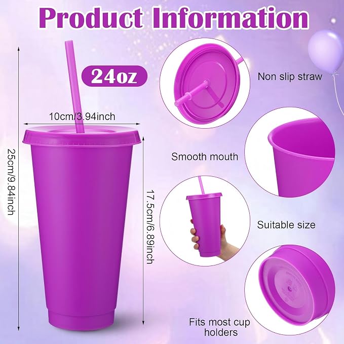 Honeydak 60 Pack Tumbler with Straw and Lid Bulk Cups - Image 3