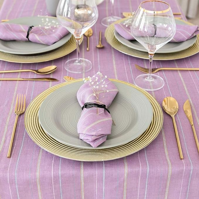 wonlex Elegant Modern Napkin Ring Buckles Set of 12 Cute Brushed Napkin Rings - Image 6