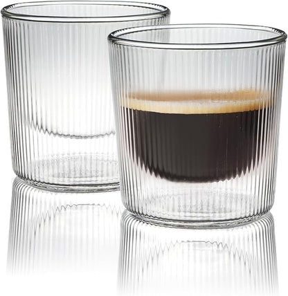 HOME & HONEY Double Walled Espresso Glasses Set of 2, 5.4 oz Borosilicate Glass by Unknown