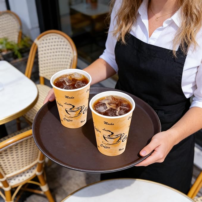 Lamosi 500 Pack 12 oz Coffee Cups, Disposable Paper Cups No Lids | Leakproof - Image 5