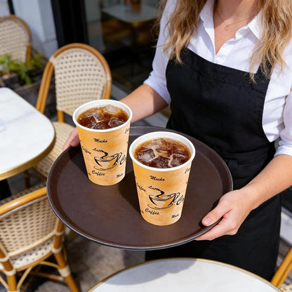 Lamosi 500 Pack 12 oz Coffee Cups, Disposable Paper Cups No Lids | Leakproof - Image 5