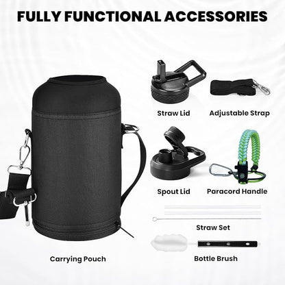 RAYMYLO Insulated Water Bottle 64 oz, Triple Wall Vacuum Stainless Steel | - Image 7