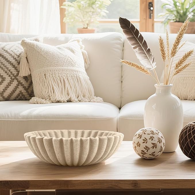 10'' Large Ruffle Decorative Fruit Bowl - Image 3