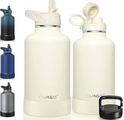 CIVAGO 64 oz Insulated Stainless Steel Water Bottle by CIVAGO