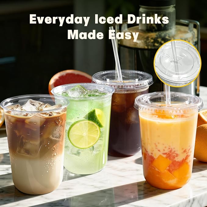 50 Pack 16 oz Round Bottom Plastic Cups - Image 4