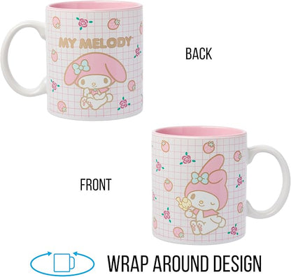 Silver Buffalo Sanrio Hello Kitty and My Melody Duo, Ceramic Mug, 20oz | Hello - Image 5