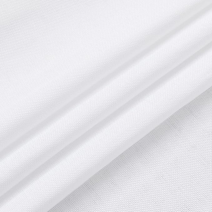 Hiasan 2 Pack Faux Linen Rectangle Tablecloth - Wrinkle and Stain Resistant Washable Table Cloth for Kitchen Dining Room Holiday Table Cover for Party Dinner, White, 60 x 102 Inch