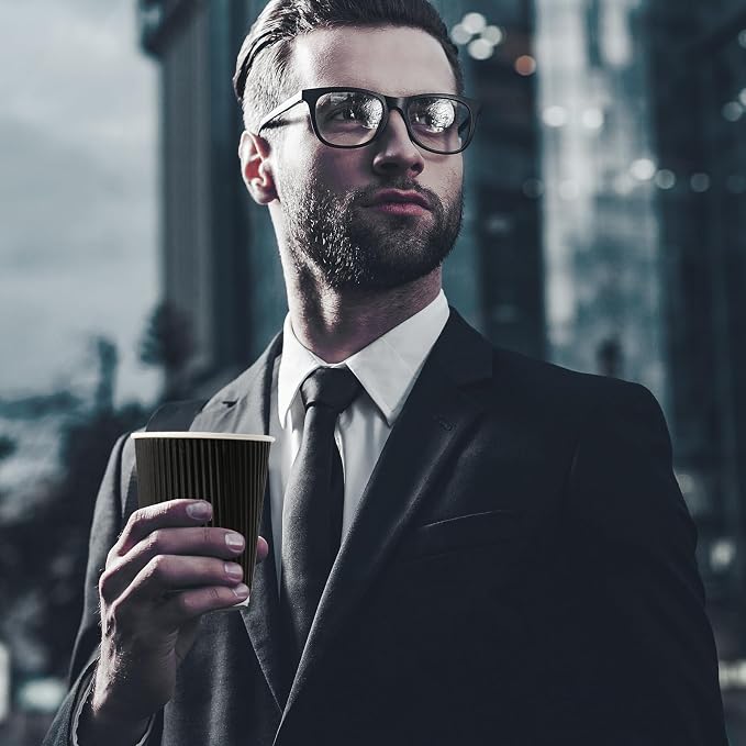 JollyPack Disposable Paper Coffee Cups, 8 oz, 120 Pack, Insulated Ripple Wall - Image 9