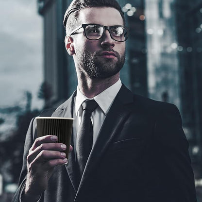 JollyPack Disposable Paper Coffee Cups, 8 oz, 120 Pack, Insulated Ripple Wall - Image 9