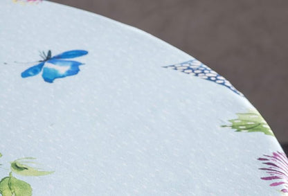 Maison d' Hermine Table Cloth Round Table 100% Cotton 69 Round Inches Tablecloth Reusable Decorative for Dining Room Farmhouse Home Valentines Day Decorations Spring Summer - Jardin D'Ete - Mint