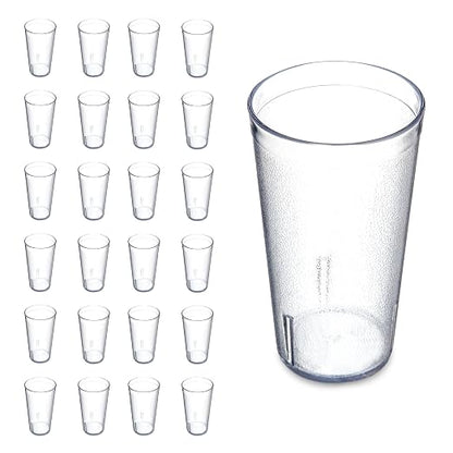 Carlisle FoodService Products Reusable Plastic Cups, 16 oz, 24 Pack | Stackable by CarlisleFoodServiceProducts