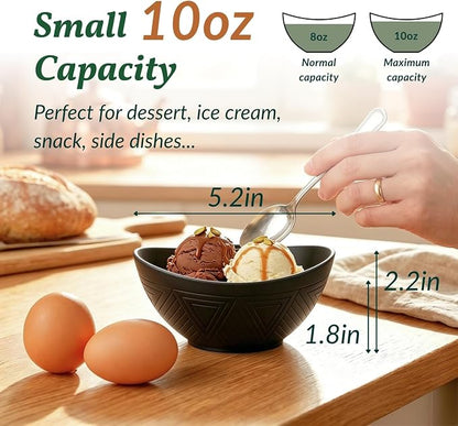 Wheat Straw Bowls 10 OZ Small Bowls Unbreakable Small Serving Bowls - Image 2