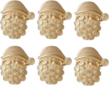 wonlex Christmas Napkin Rings Set of 6, Metal Golden Napkin Ring Serviette by wonlex