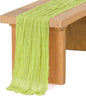 Ling's Moment Light Green Gauze Cheesecloth Table Runner, 14FT | Sage Green by LingsMoment