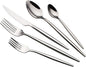 20 Piece Luxury Silverware Set for 4 Mirror-Polished 18/10 Stainless Steel Heavy Flatware Set Modern Cutlery Set Knife/Fork/Spoon Utensil Dishwasher Safe with Gifts