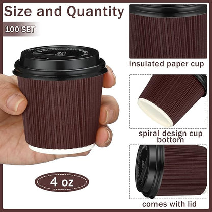 Uiifan 100 Set 4oz Disposable Espresso Cups - Image 2