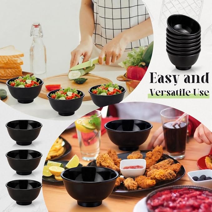 Tioncy 36 Pcs Bowls Set Unbreakable Dessert Soup Salad Bowls - Image 6