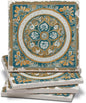 Thirstystone Medallion 4 Pack Tumbled Tile Stone Coasters | 4" Square, by CounterArt