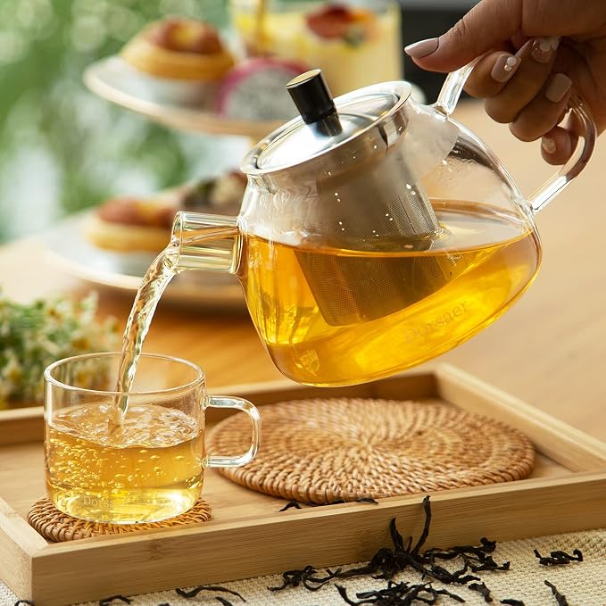 5oz Modern Glass Coffee & Tea Cups Set of 4 - Image 4