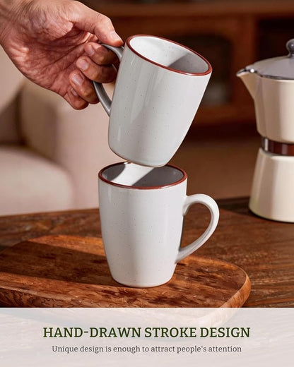 famiware Venus Coffee Mugs Set of 4, 13 oz Ceramic Stoneware Mug Cup Set | - Image 3