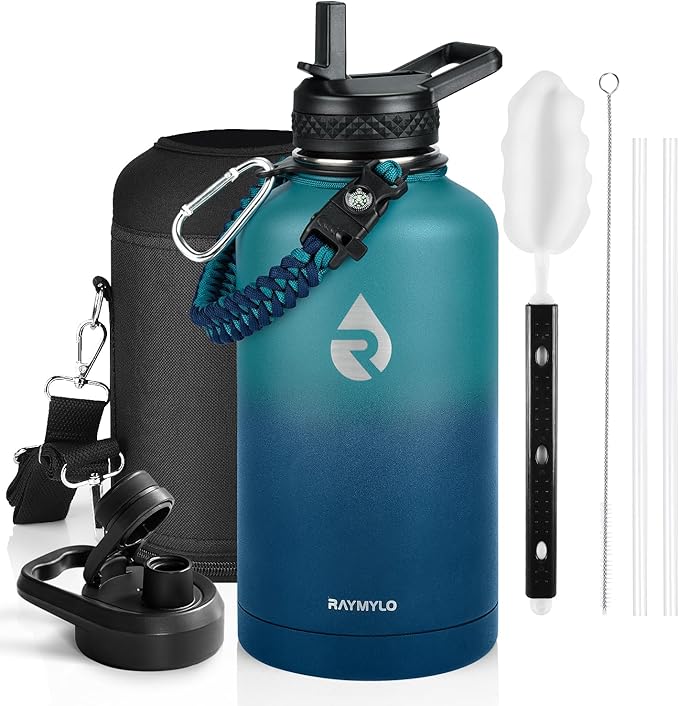 RAYMYLO Insulated Water Bottle 64 oz, Triple Wall Vacuum Stainless Steel | by RAYMYLO