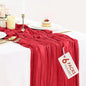 6 Pack Red Valentine's Day Cheesecloth Table Runner Gauze Table Runner 35x120 by BlueTopCoLtd