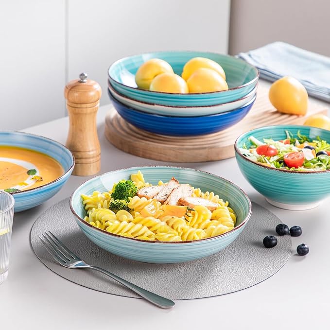 vancasso Bonita Stoneware Dinnerware Sets, 24 Pieces Dishes Set - Image 6