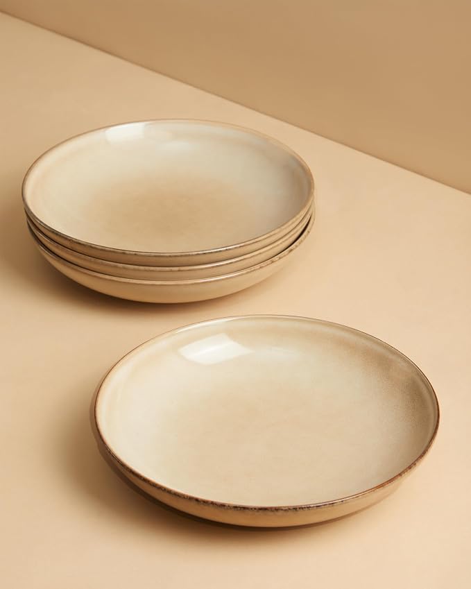 8.75 Inch Large Ceramic Pasta Bowls, 32 Oz Reactive Glaze Stoneware Pasta - Image 6