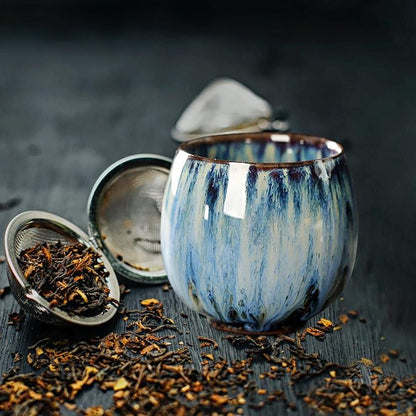 3X Ceramic Mug Teacup Kitchen Utensils Coffee Mug Infuser Handmade Ceramic - Image 5