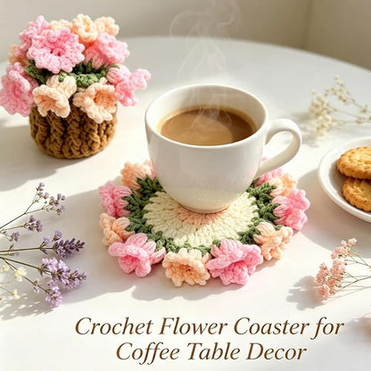 Crochet Coasters Crochet Flower Coaster - Image 6
