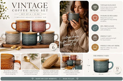 Khen Colors Glass Coffee Mugs Set - Image 3