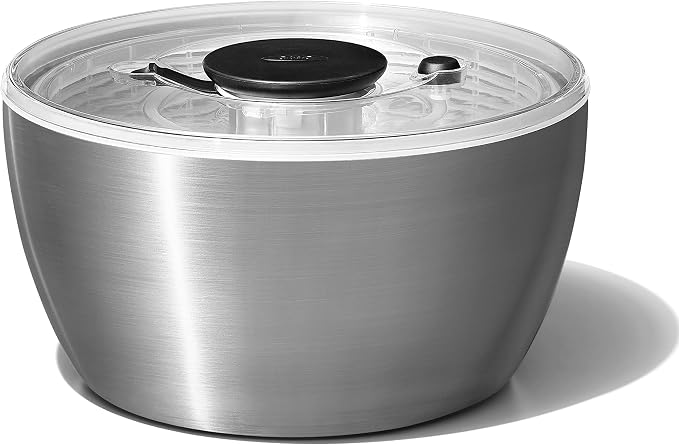 OXO Steel Salad Spinner by Unknown